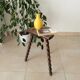 Tabouret tripode vintage en bois tourné