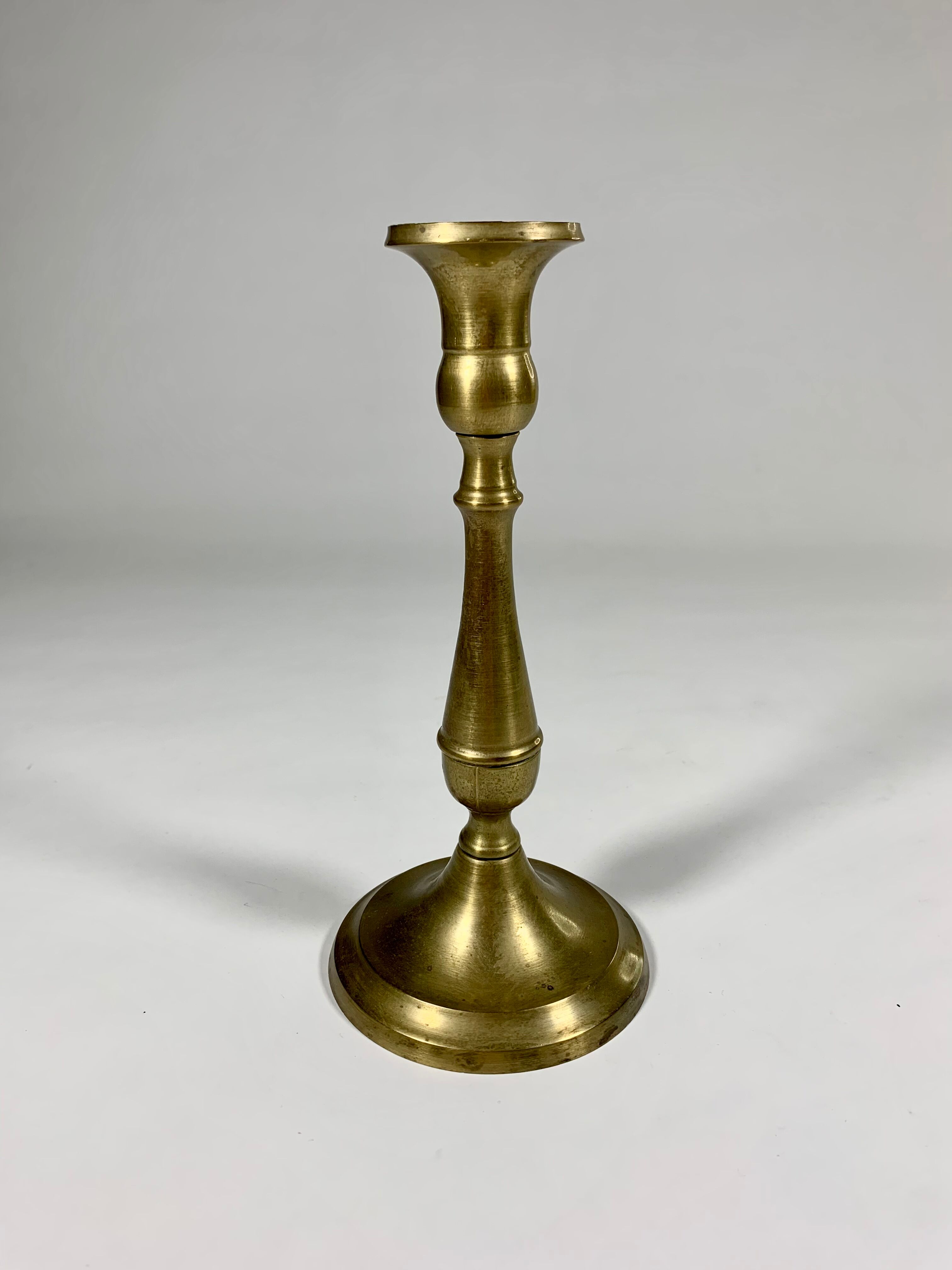 Candlestick in patinated gilded copper late nineteenth century