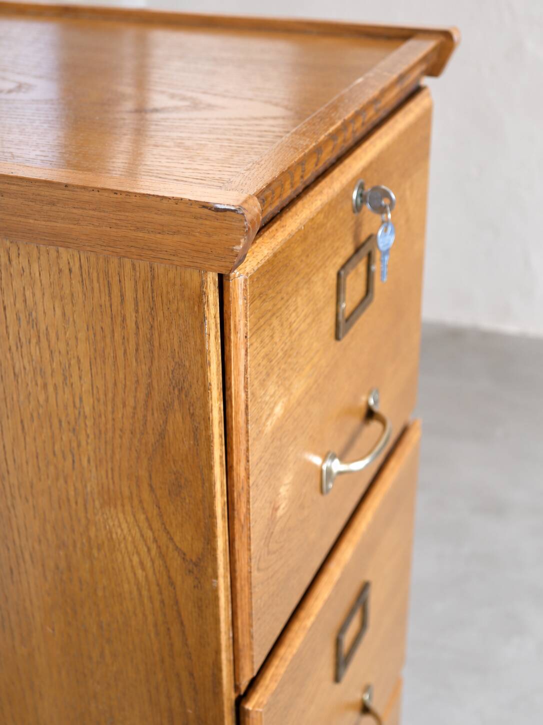 Vintage filing cabinet with three drawers