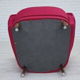 1960s, Danish armchair, furniture wool, beech wood logs.