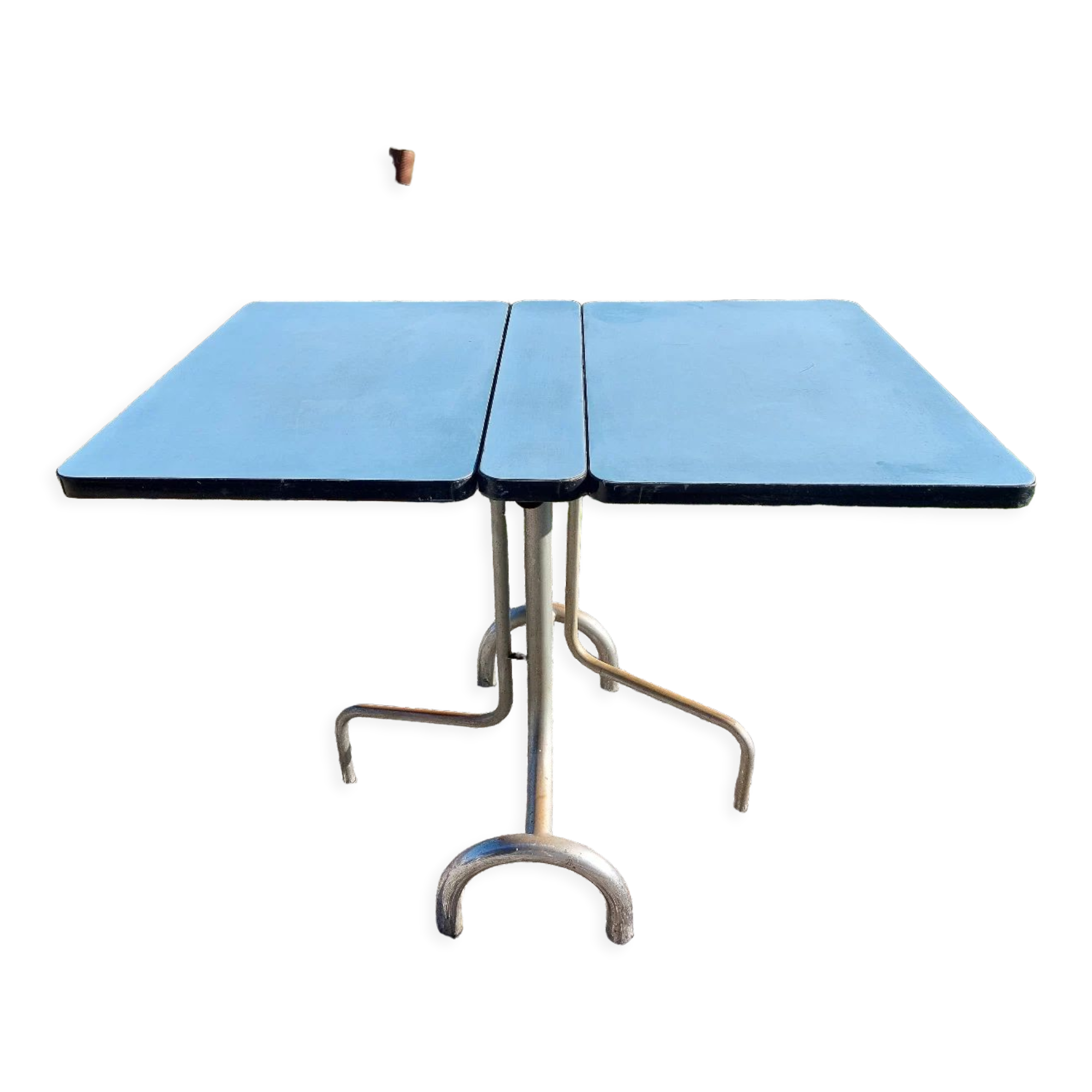Blue formica folding table