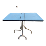 Blue formica folding table