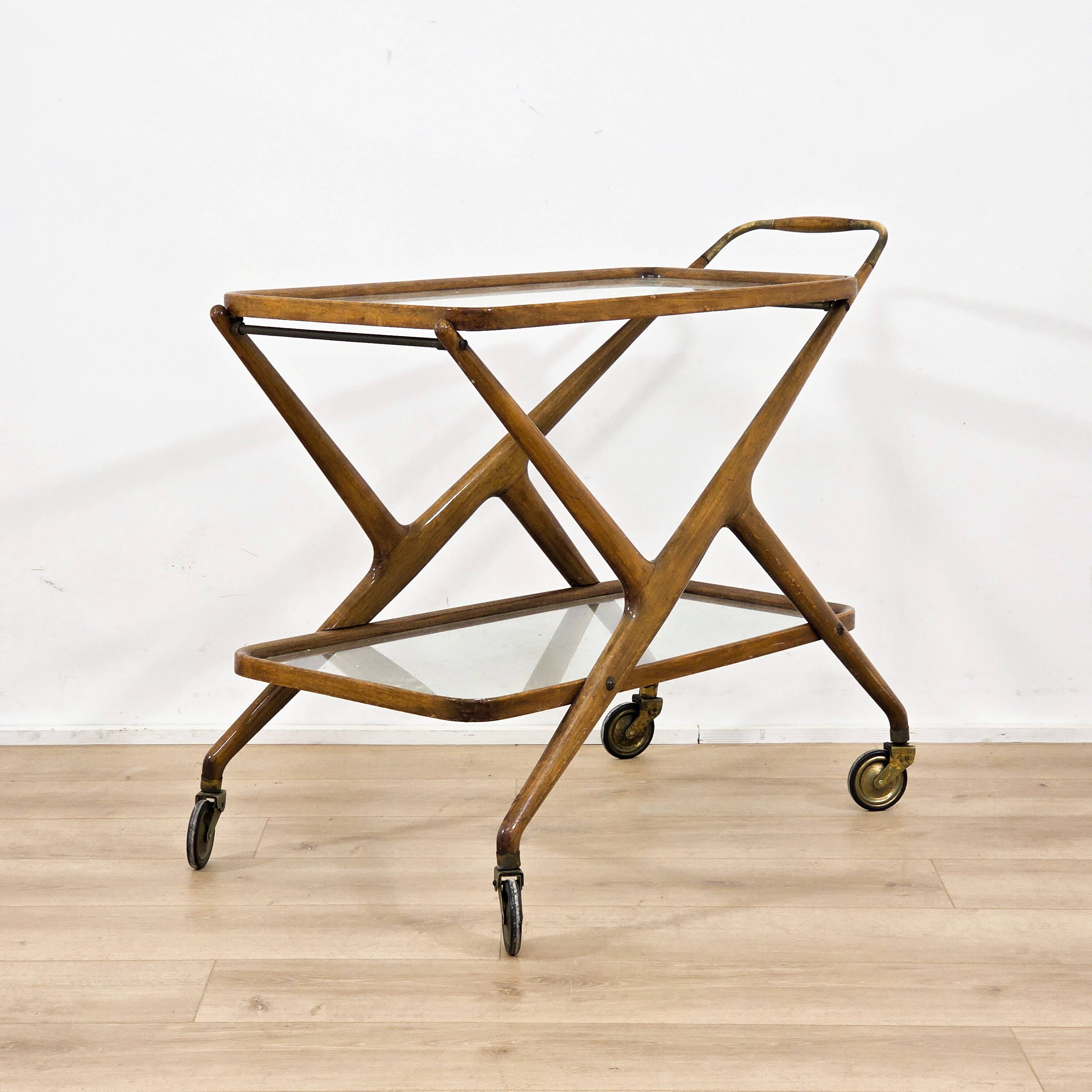 Design rolling dessert trolley Cesare Lacca – Made in Italy, 1950s