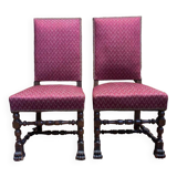 Pair of Haute Époque Renaissance - Louis XIII style chairs
