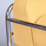 Canapé tubulaire en cuir jaune Bauhaus entièrement restauré, Robert Slezák, années 1930