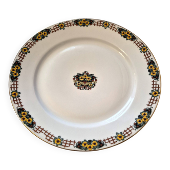 Round serving dish Art Deco, Limoges porcelain, André François, A570
