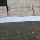 Sofa and 2 leather armchairs Ligne Roset Michel Ducaroy 1980