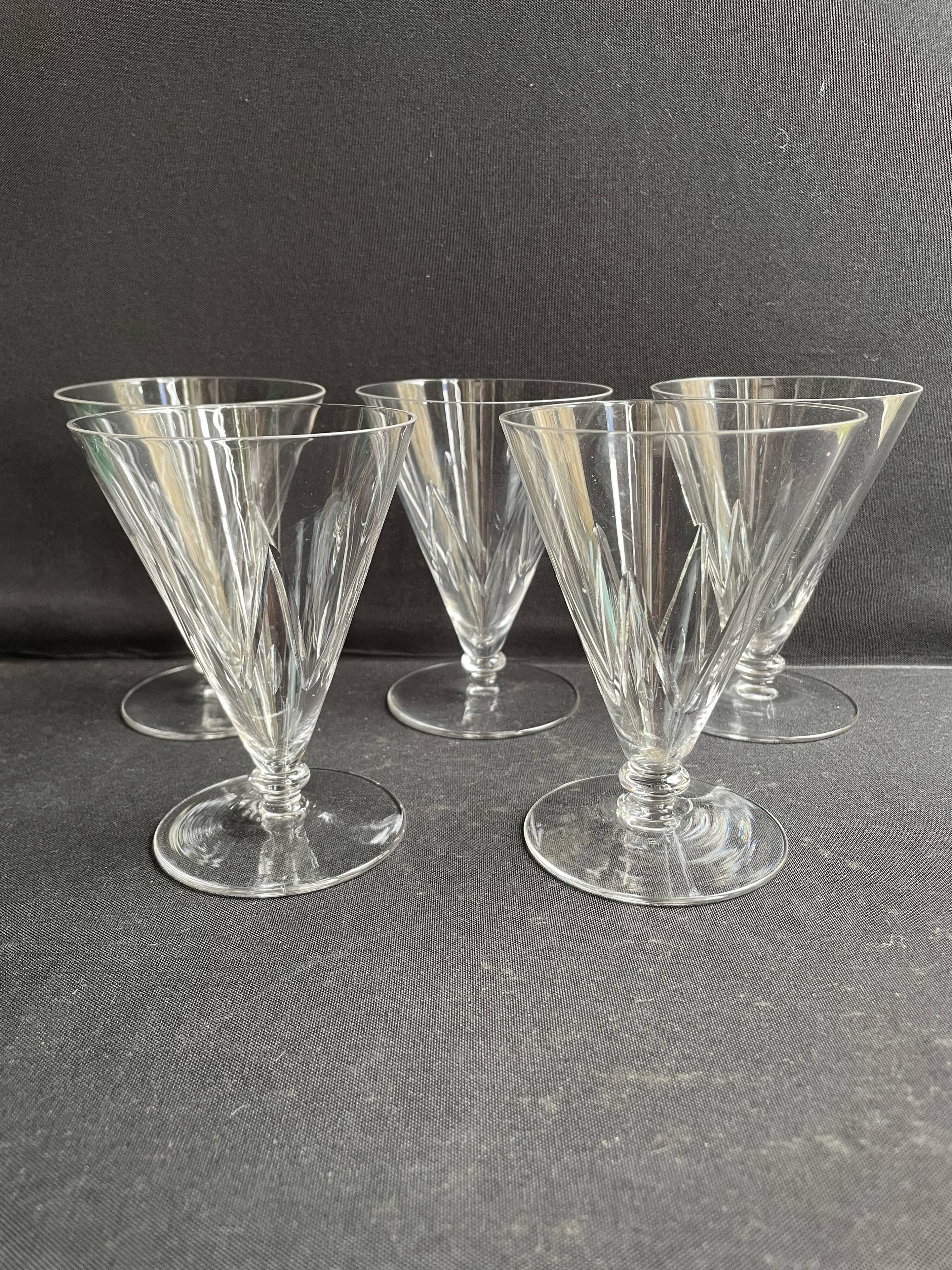 5 Verres à eau – Saint Louis service Bossuet taille 10406