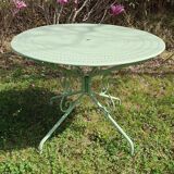 Table de jardin en fer forgé