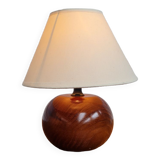 Solid walnut ball lamp