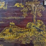 Vintage Chinese cabinet (red/gold) traditional scene bohomian