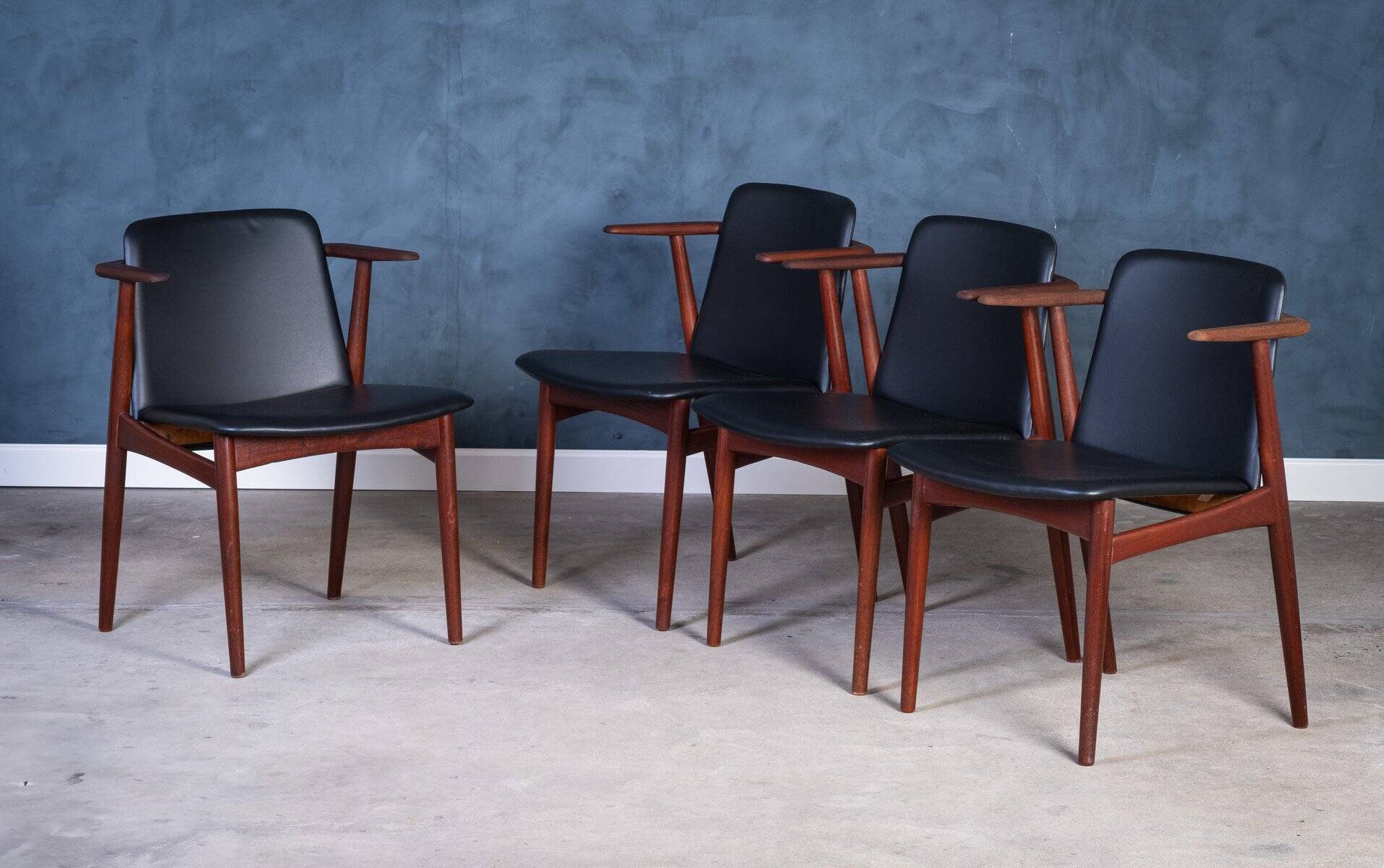 Vintage Teak Armchairs by Hans Olsen, Denmark, 1960s, Set of 4
