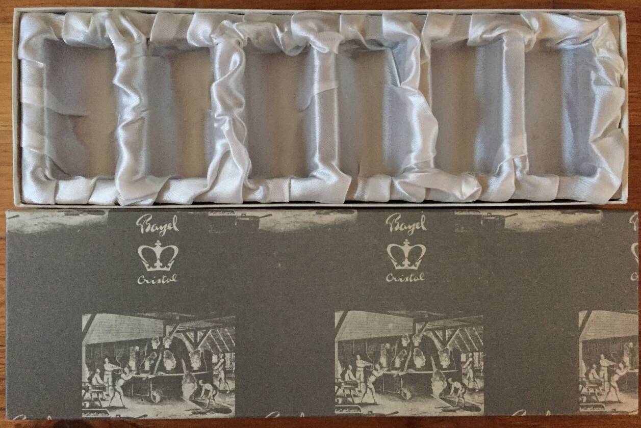 Set of 6 crystal liquor glasses - Bayel