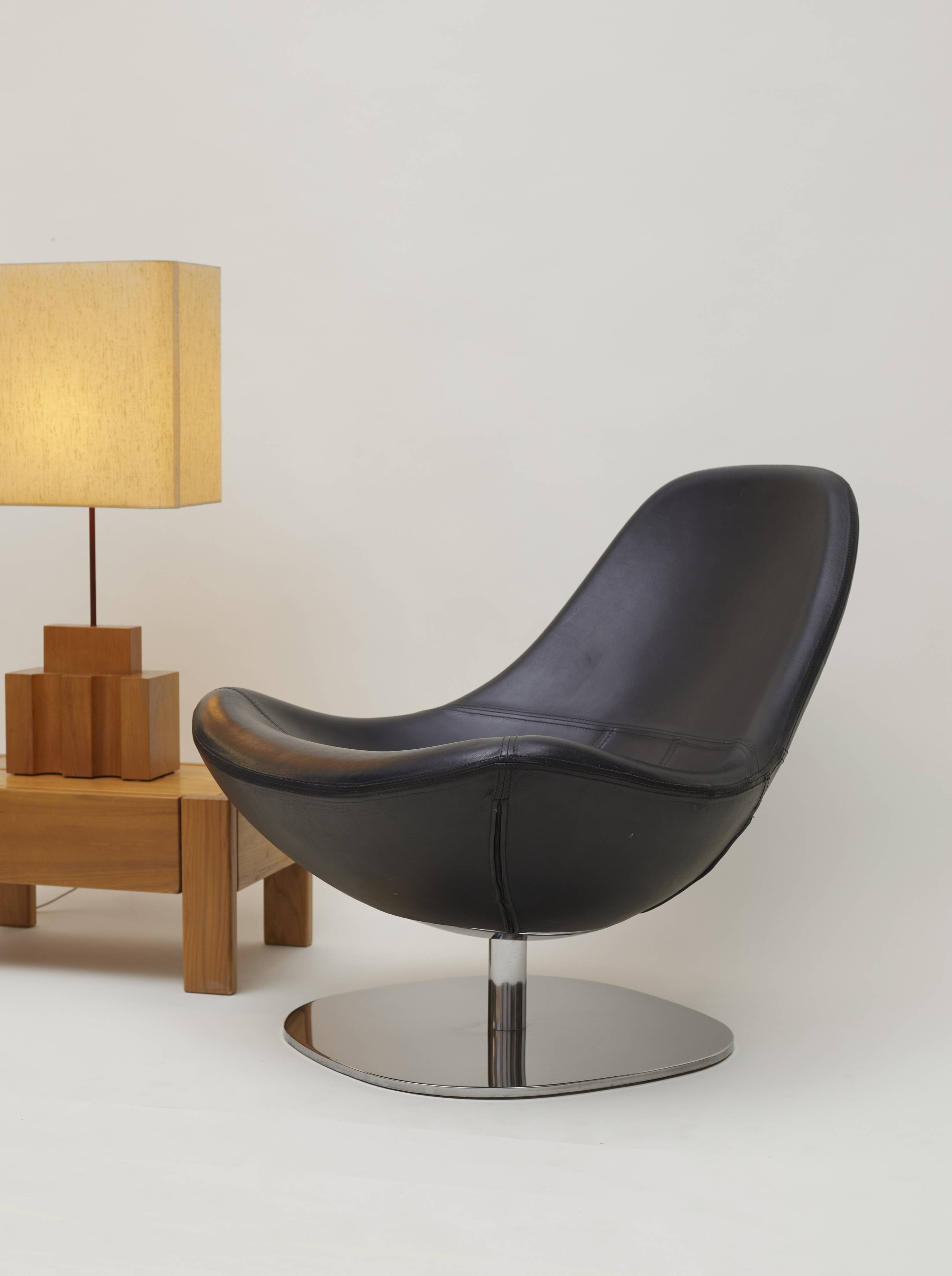 Egg / Tirup leather chair by Carl Öjerstam for Ikea vintage 2007