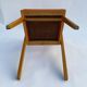 3 french design chairs chene light red yellow green 1960