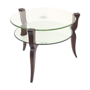 Table verre et miroir