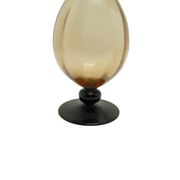 Art Deco decanter, pink glass, Poland, 1930s.