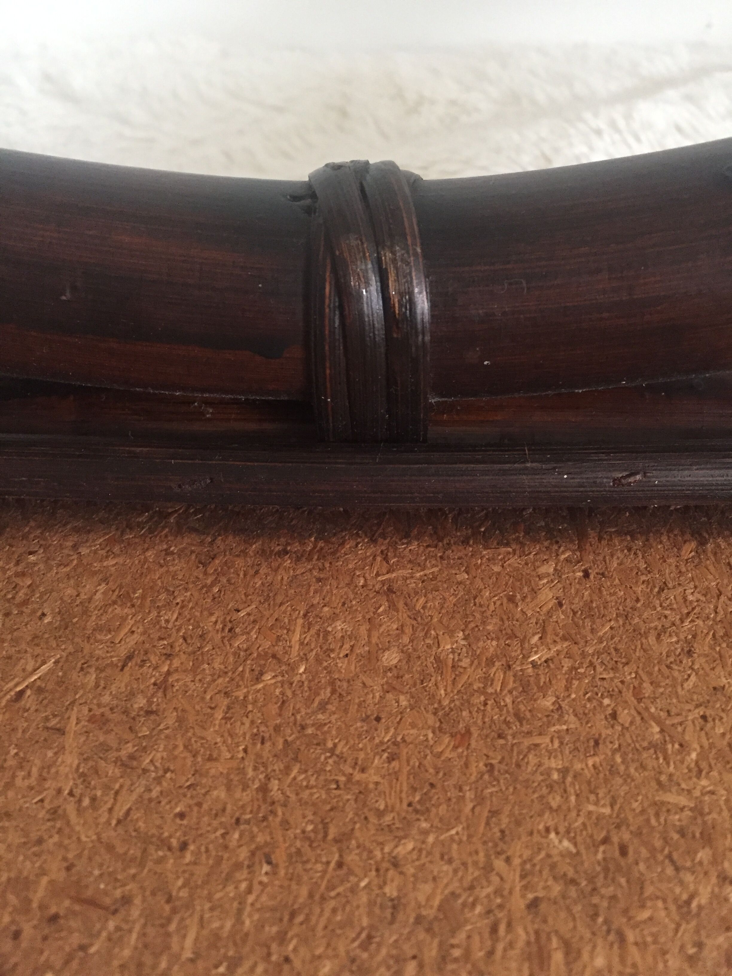 Braided rattan coffee table