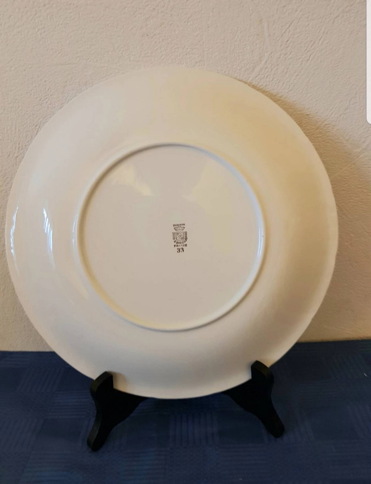 Large antique dish Sarreguemines Digoin, Agreste model