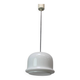 Large vintage opaline glass pendant lamp, Prague, Czechoslovakia, late 1970s.