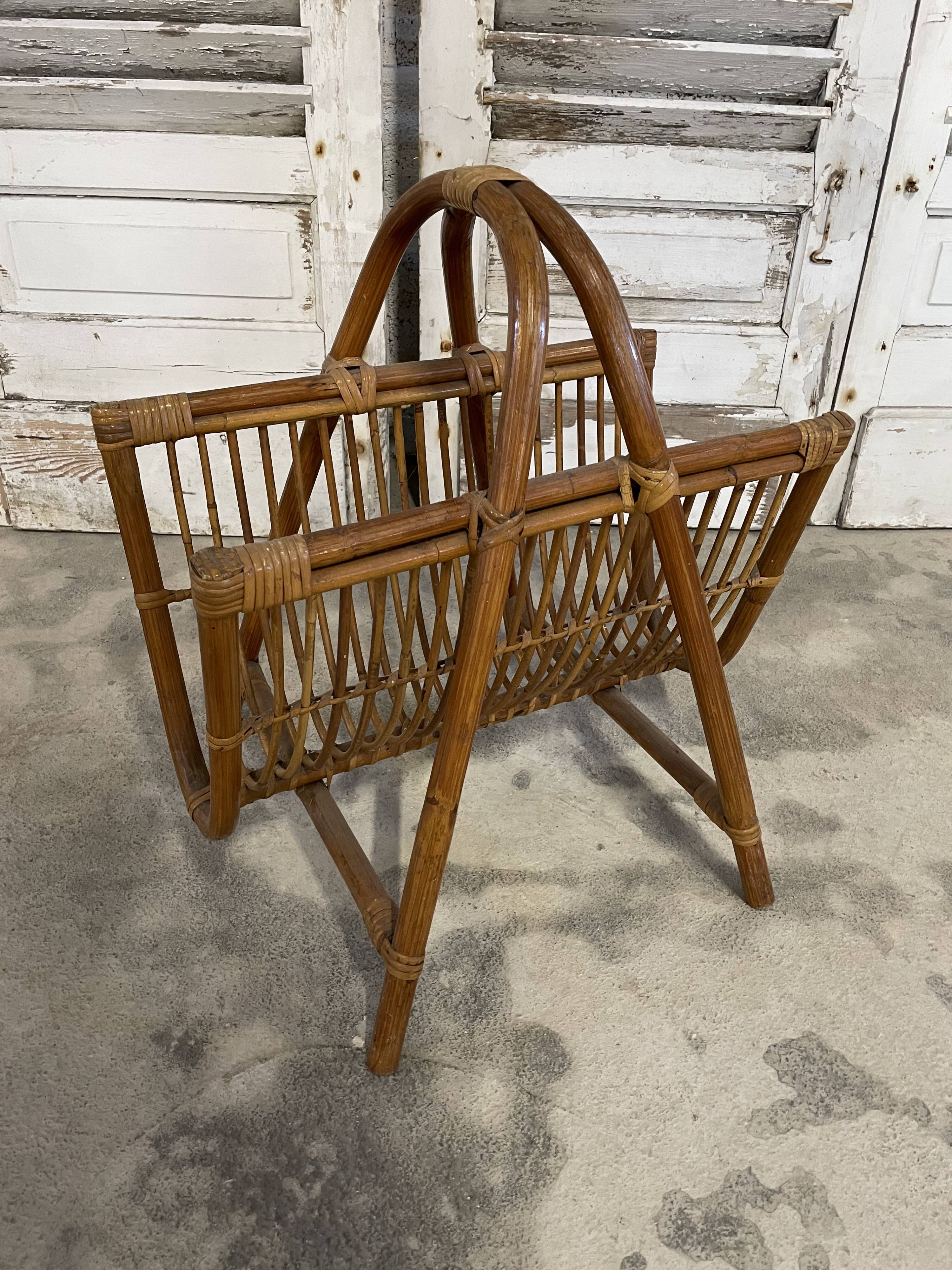 Rattan magazine door 1970s