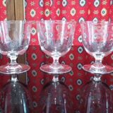 5 verres apéritifs gravé à pieds vintages