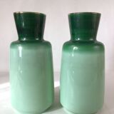 Pair of glass vases Early XXth