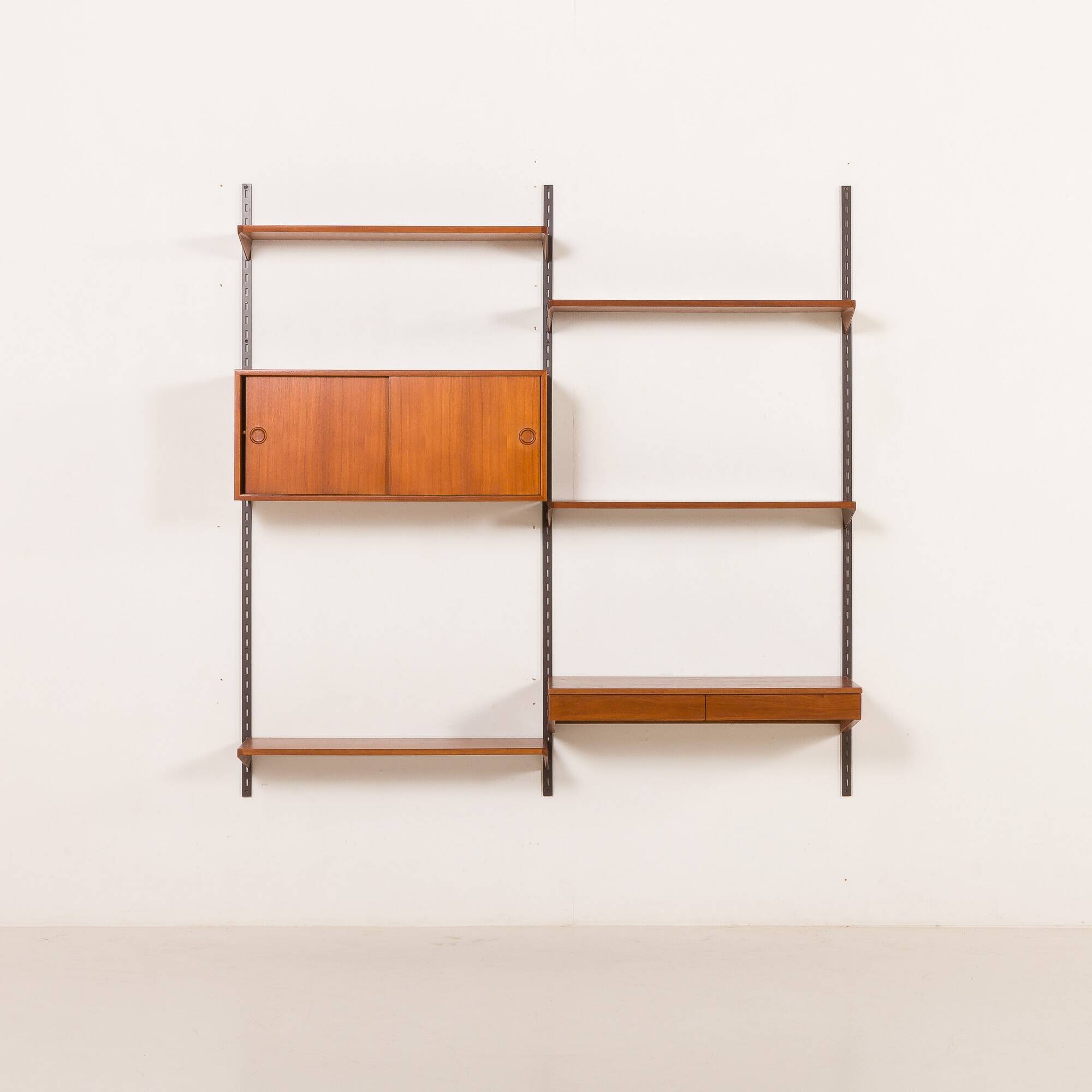 Kai Kristiansen teak wall unit with a desk, FM Mobler 1960s