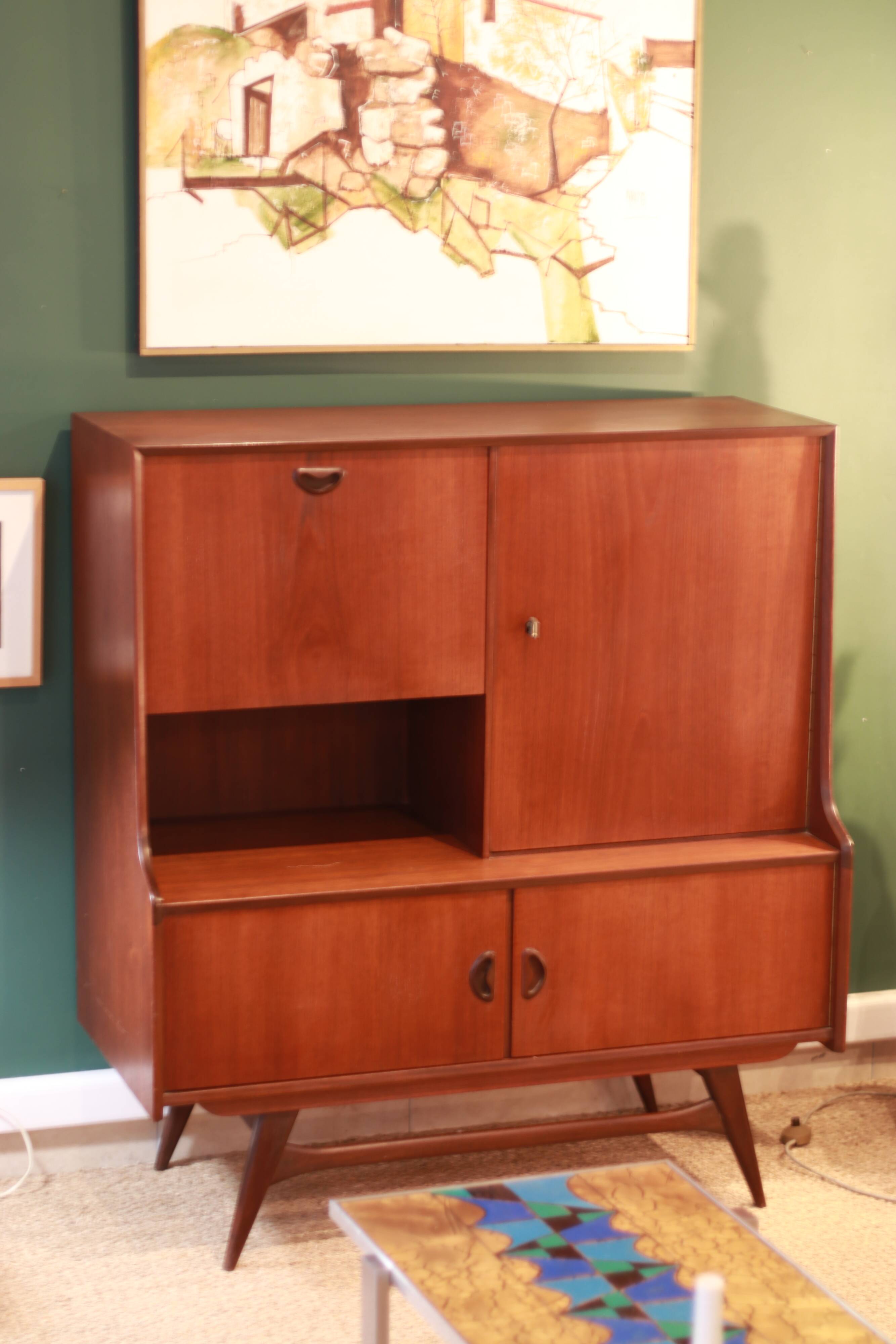 Teak bar 1960 Louis Van Teeffelen