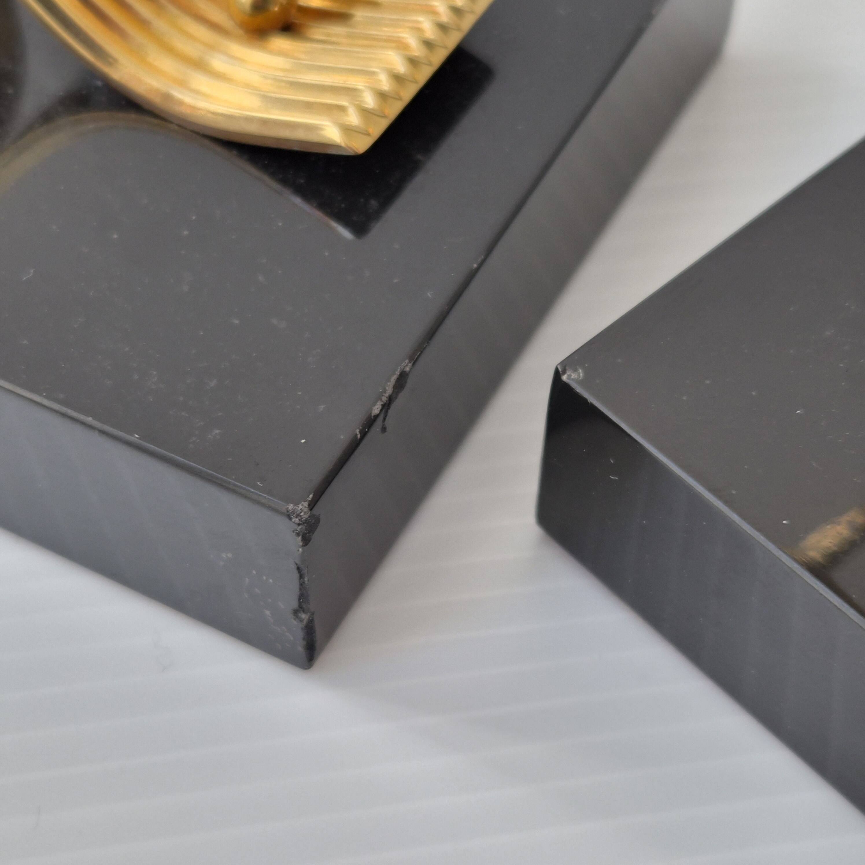 Pair of Vintage 1960s Gold Starry Bookends