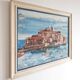 Mid Century painting "Saint Stephen Island" by Predrag Vukicevic