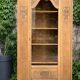 Armoire parisienne vitrée art déco bois brut 1930