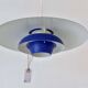 Suspension danoise El-Light bleu cobalt, années 1970