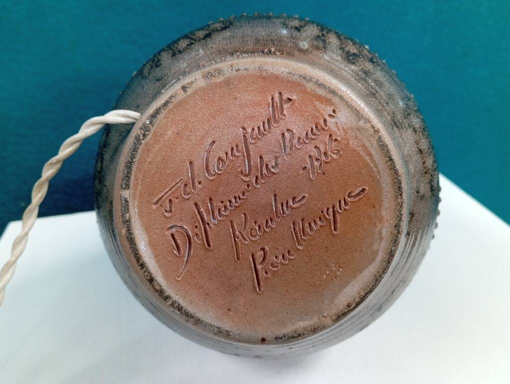 Ceramic lamp base by Jean Claude Courjault for Keraluc