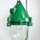 Green Industrial Cast Aluminium Explosion Proof Lamp, 1970s