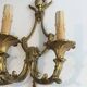 Pair of Louis XV style bronze wall sconces with 3 lights