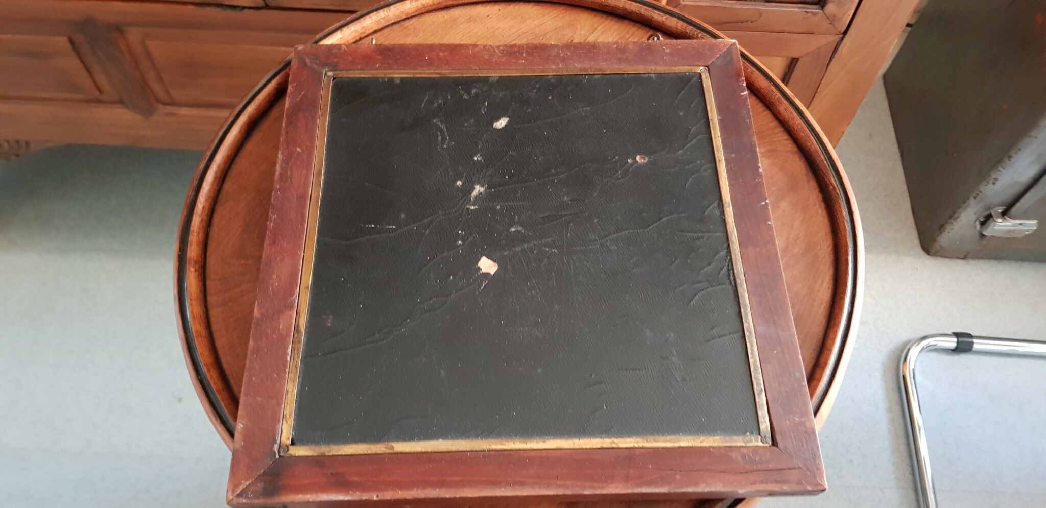 Asian Barber triptych mirror 33x33cm