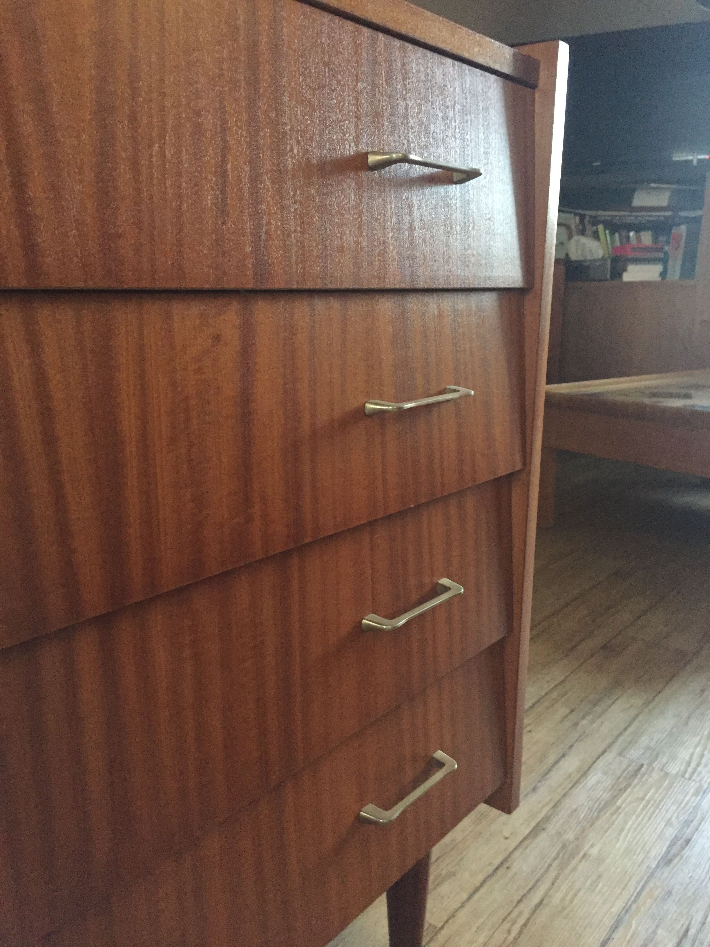 Vintage 60s Scandinavian mahogany Dresser