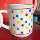 Lot de deux mug arcopal à pois vintage