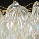 Amazing large Murano glass rainbow leaves chandelier