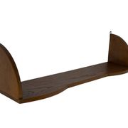 Vintage wooden wall shelve rack bookshelf in oak wood minimalist
