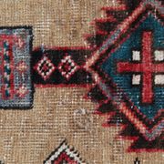 Traditional tribal wool runner rug long handmade oriental wool carpet 100x450cm