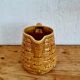 Pichet Digoin Sarreguemines woven basket effect caramel vintage