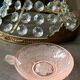 5 coupelles Art Déco roses en verre anciennes