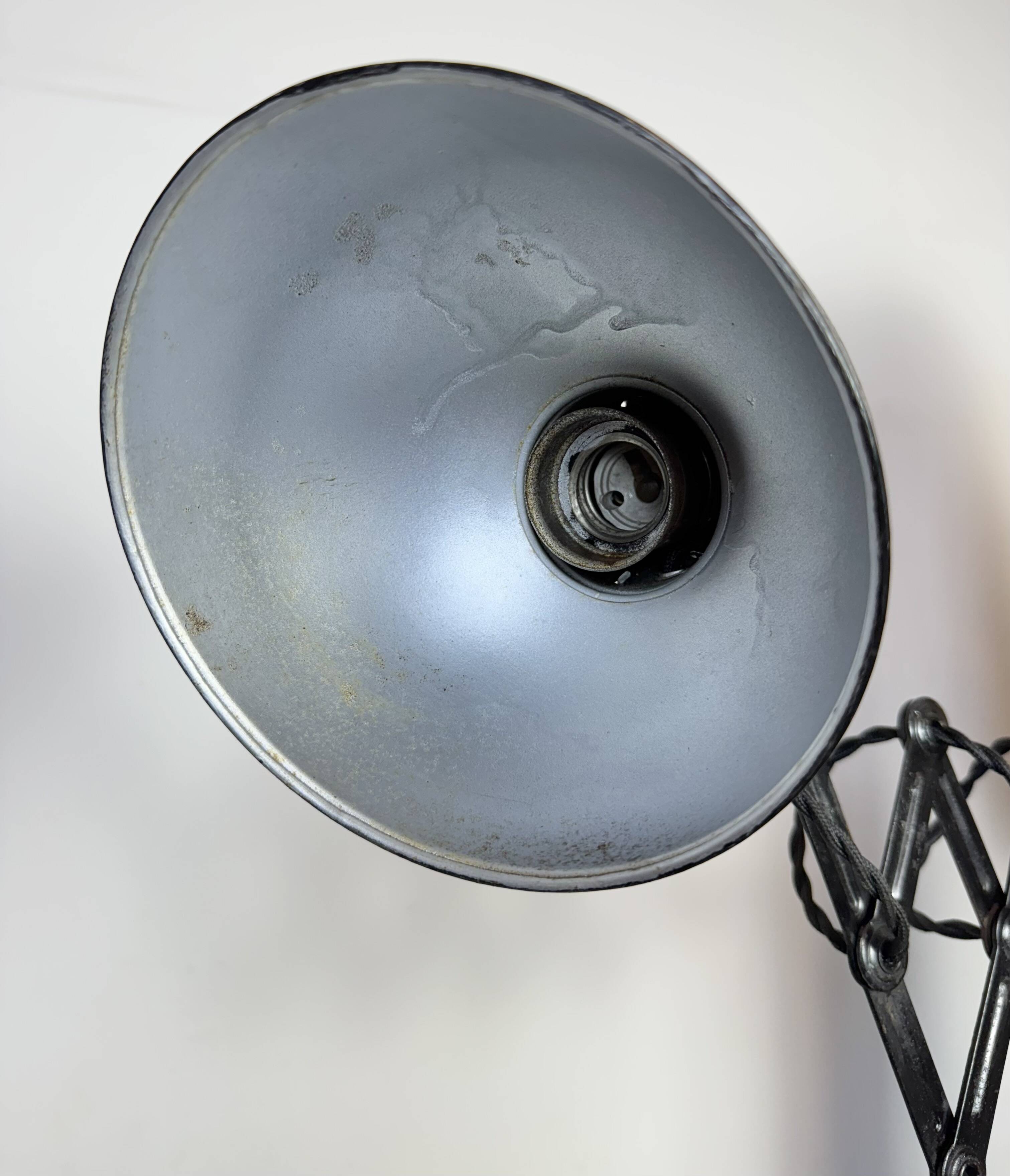 Black Industrial Bauhaus Scissor Wall Lamp from Kaiser Idell, 1930s