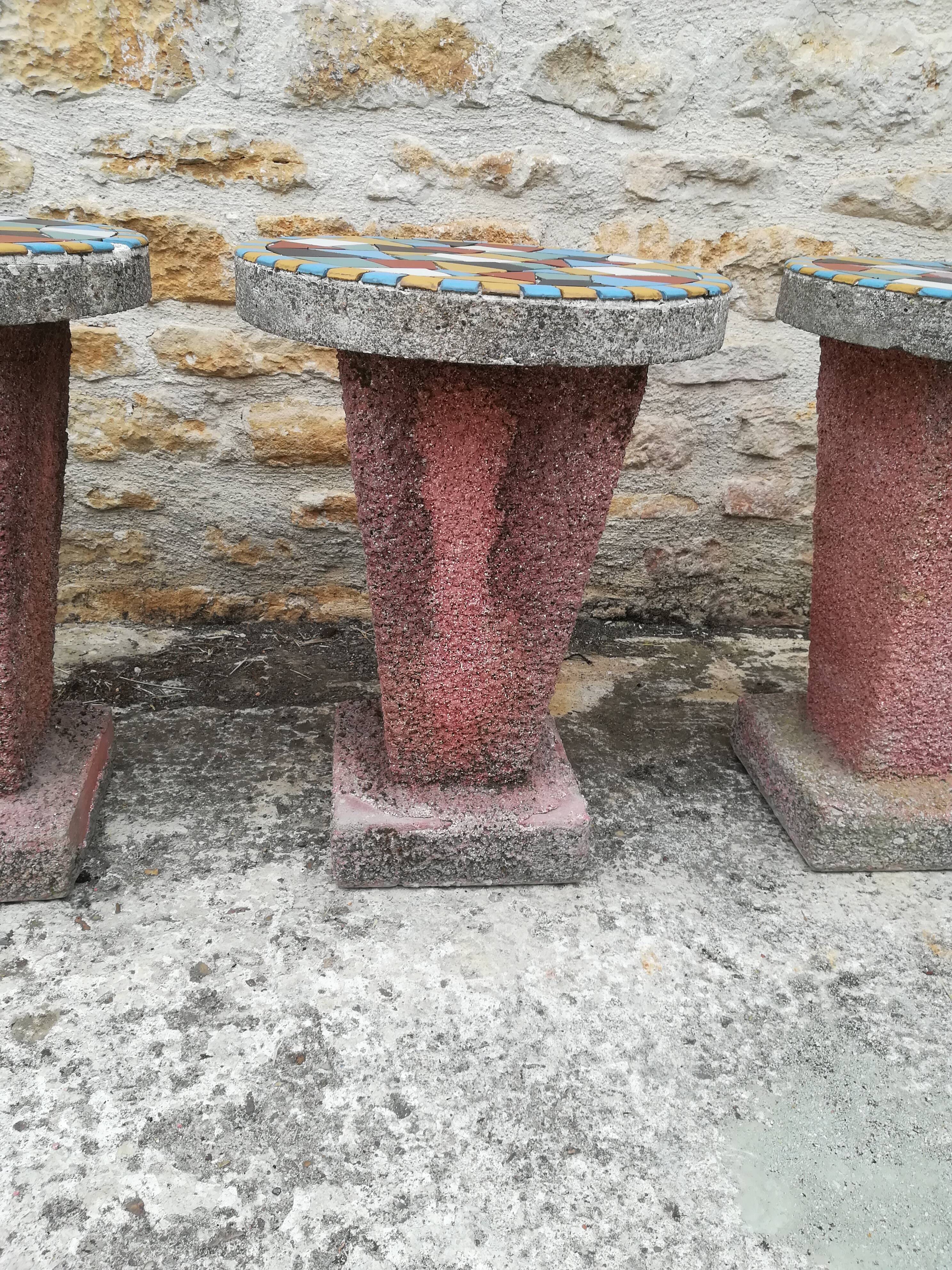 Mosaic stools