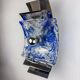 Murano Mazzega blue & clear glass wall sconce, Italy, 1970s