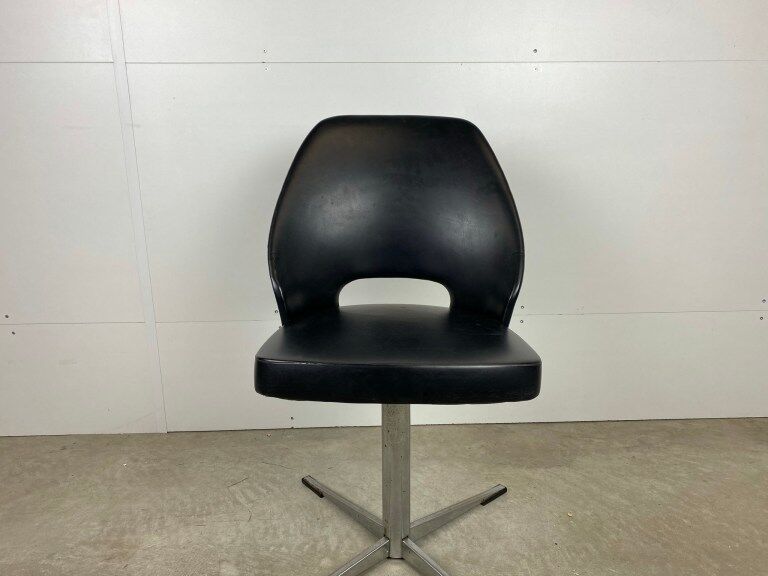 Black leather office chair