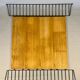 Floating wall shelf in oak veneer and black metal, 1960s
