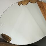 Mirror oval and bevelled 71.5 x 51.5